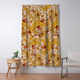 70s Floral Pattern Window Curtain