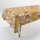 70s Floral Pattern Tablecloth