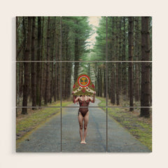 "The Veil" Mask II Wood Wall Art