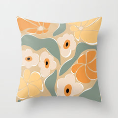 70s california flower market Throw Pillow