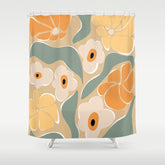 70s california flower market Shower Curtain