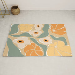 70s california flower market Rug