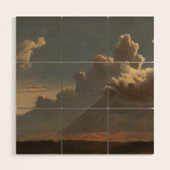 "Cloud Study" by Knud Baade, circa 1830s Wood Wall Art