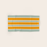 70s Style Mint Orange White Retro Stripes Pomona Bath Towel