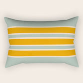 70s Style Mint Orange White Retro Stripes Pomona Rectangular Pillow