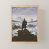 "Wanderer above the Sea of Fog" ("Der Wanderer ��ber dem Nebelmeer") by Caspar David Friedrich, circa 1817 Mini Art Print