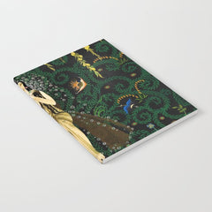 1921 Classical Masterpiece 'Flowers and Flames' by Kay Nielsen Notebook