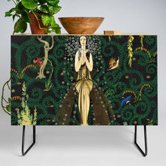 1921 Classical Masterpiece 'Flowers and Flames' by Kay Nielsen Credenza