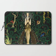 1921 Classical Masterpiece 'Flowers and Flames' by Kay Nielsen Laptop Sleeve