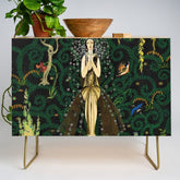 1921 Classical Masterpiece 'Flowers and Flames' by Kay Nielsen Credenza