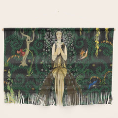 1921 Classical Masterpiece 'Flowers and Flames' by Kay Nielsen Wall Hanging