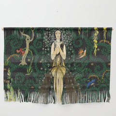1921 Classical Masterpiece 'Flowers and Flames' by Kay Nielsen Wall Hanging