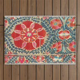 18th Century Suzani Fragment Print Outdoor Rug