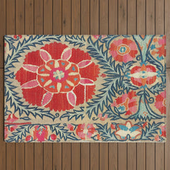 18th Century Suzani Fragment Print Outdoor Rug
