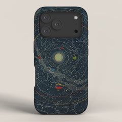 "Planetary System, Eclipse of the Sun, the Moon, the Zodiacal Light, Meteoric Shower" by Levi Walter Yaggi, 1887 iPhone Case