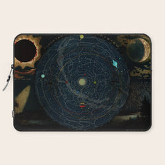 "Planetary System, Eclipse of the Sun, the Moon, the Zodiacal Light, Meteoric Shower" by Levi Walter Yaggi, 1887 Laptop Sleeve