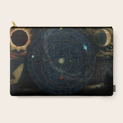 "Planetary System, Eclipse of the Sun, the Moon, the Zodiacal Light, Meteoric Shower" by Levi Walter Yaggi, 1887 Carry All Pouch
