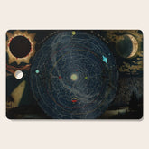 "Planetary System, Eclipse of the Sun, the Moon, the Zodiacal Light, Meteoric Shower" by Levi Walter Yaggi, 1887 Cutting Board