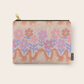 70s Retro Floral vibe Carry All Pouch