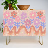 70s Retro Floral vibe Credenza