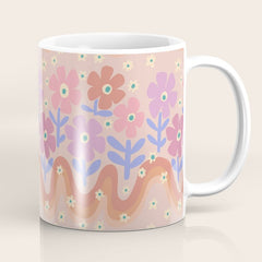70s Retro Floral vibe Coffee Mug