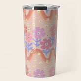 70s Retro Floral vibe Travel Mug
