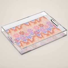 70s Retro Floral vibe Acrylic Tray