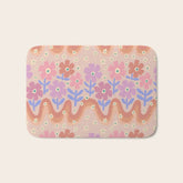 70s Retro Floral vibe Bath Mat