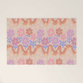 70s Retro Floral vibe Welcome Mat