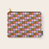 1970s Disco Dancefloor Checkerboard Pattern Carry All Pouch