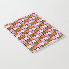 1970s Disco Dancefloor Checkerboard Pattern Notebook