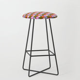 1970s Disco Dancefloor Checkerboard Pattern Stool
