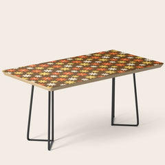 1970s flowers brown and orange Coffee Table