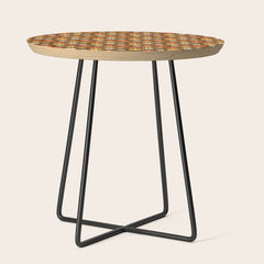1970s flowers brown and orange Side Table