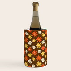 1970s flowers brown and orange Wine Chiller