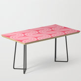 70s Throwback Wavy Stripes Pattern Coffee Table