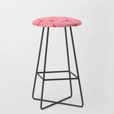 70s Throwback Wavy Stripes Pattern Stool
