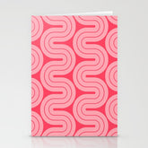 70s Throwback Wavy Stripes Pattern Stationery Card