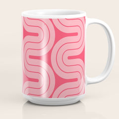 70s Throwback Wavy Stripes Pattern Coffee Mug