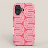 70s Throwback Wavy Stripes Pattern iPhone Case