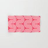 70s Throwback Wavy Stripes Pattern Bath Towel