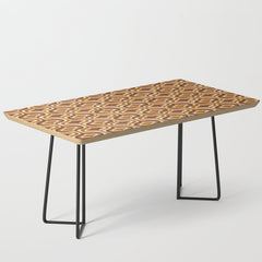 70s mod fabric repeat, orange and browns Coffee Table