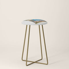 1926 FRANCE Summer On The Cote D'Azur Travel Poster Stool