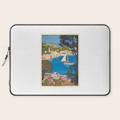 1926 FRANCE Summer On The Cote D'Azur Travel Poster Laptop Sleeve