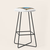 1926 FRANCE Summer On The Cote D'Azur Travel Poster Stool