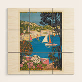 1926 FRANCE Summer On The Cote D'Azur Travel Poster Wood Wall Art