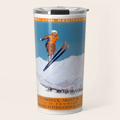 1927 Chamonix - Mont Blanc France Ski Championship Poster Travel Mug