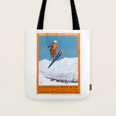 1927 Chamonix - Mont Blanc France Ski Championship Poster Tote Bag