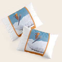 1927 Chamonix - Mont Blanc France Ski Championship Poster Pillow Sham