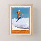 1927 Chamonix - Mont Blanc France Ski Championship Poster Mini Art Print